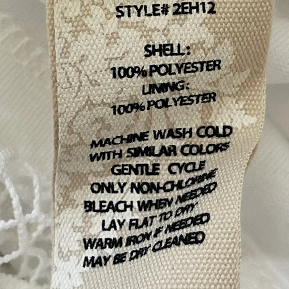 NWT SOFT SURROUNDINGS sz 4 White Madelyn Lace Dress Sleeveless Asymmetrical Hem - Picture 4 of 9